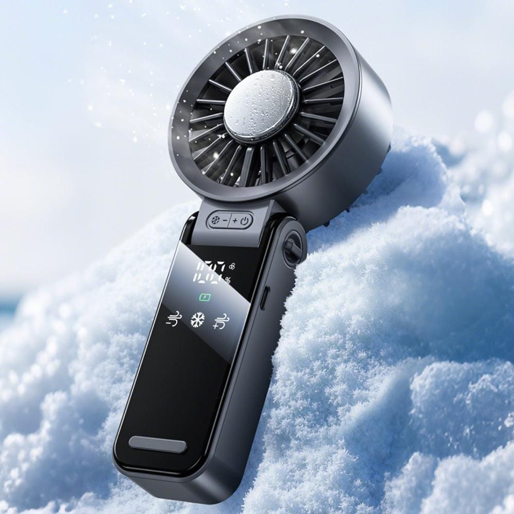 Handheld Foldable High-Speed Fan - Portable for Travel Outdoor Home and Office Dark Gray V1263-JX-7212-1