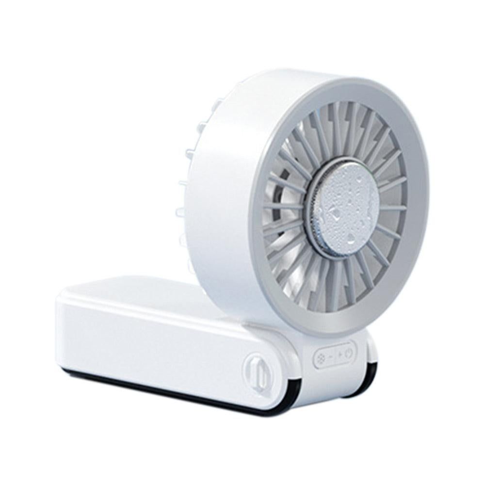 Handheld Foldable High-Speed Fan - Portable for Travel Outdoor Home and Office Off White V1263-JX-7212-2