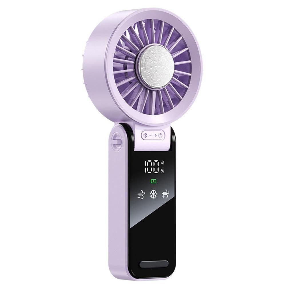 Handheld Foldable High-Speed Fan - Portable for Travel Outdoor Home and Office Off White V1263-JX-7212-2
