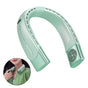 Hanging Neck Fan Wearable Bladeless Fan USB Rechargeable Cooling Fan with 5 Speed Adjustment Green V1263-JX-7213-1