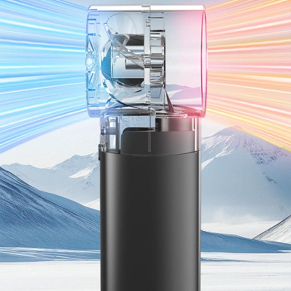 Portable High-Speed USB Mist Fan - Rechargeable Cooling Fan for Travel Office & Home Black V1263-JX-7215-1