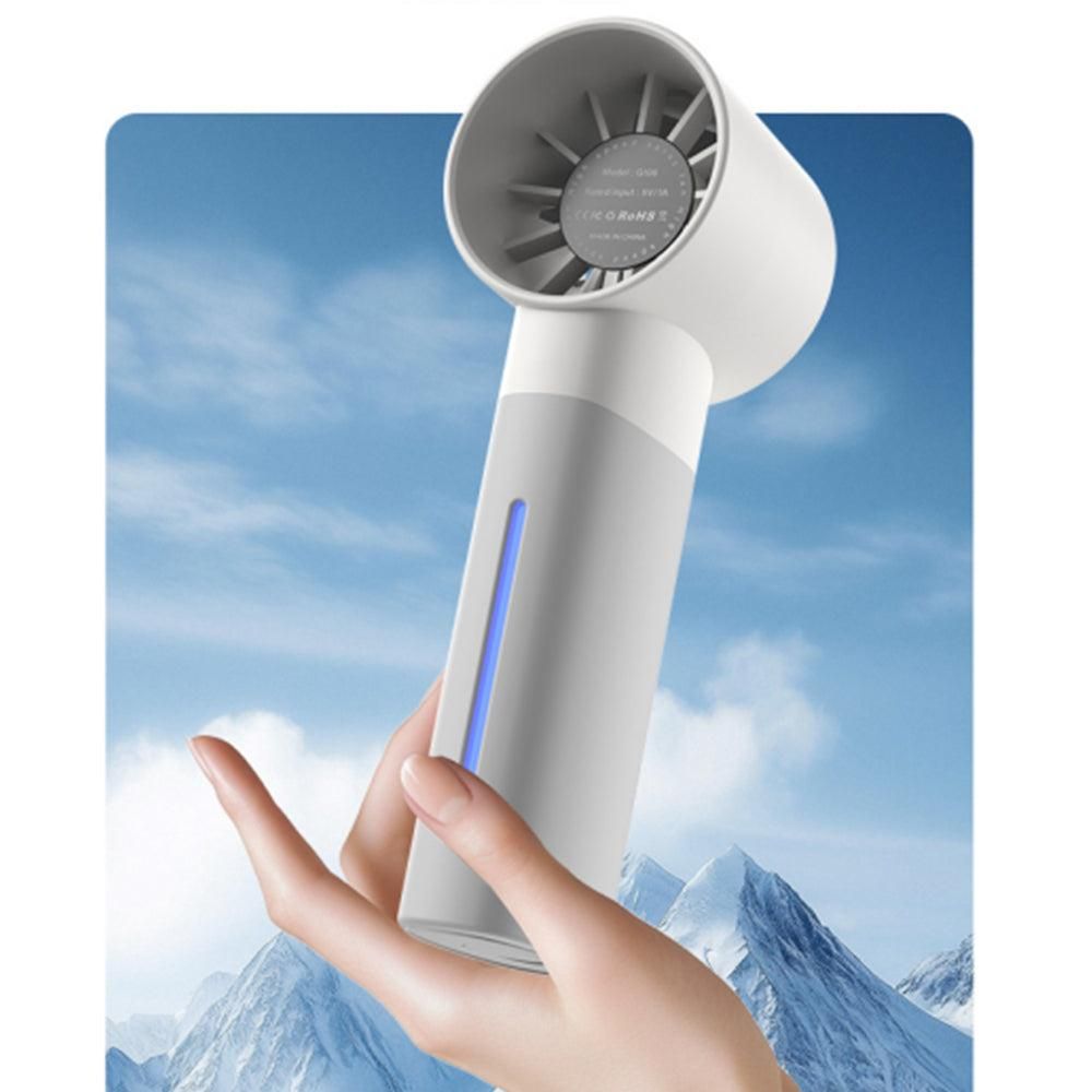 Portable High-Speed USB Mist Fan - Rechargeable Cooling Fan for Travel Office & Home Gray V1263-JX-7215-2