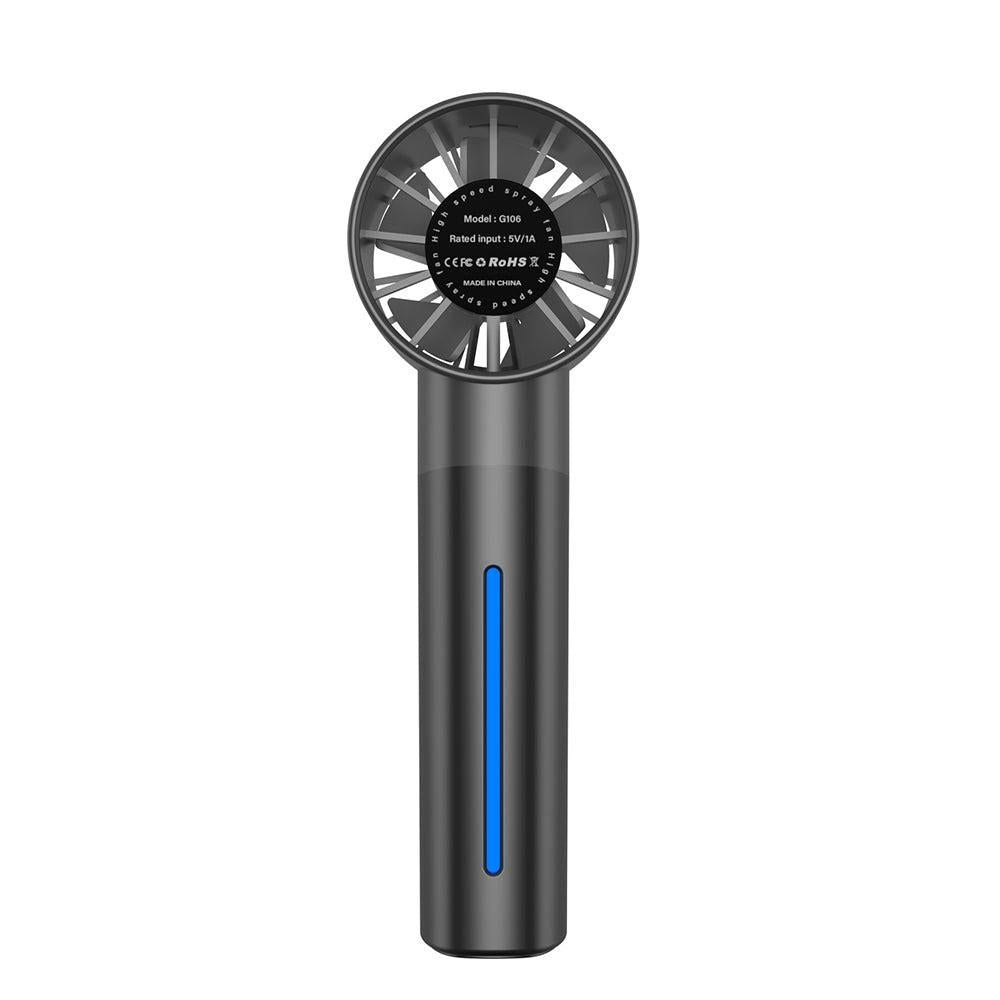 Portable High-Speed USB Mist Fan - Rechargeable Cooling Fan for Travel Office & Home White V1263-JX-7215-3