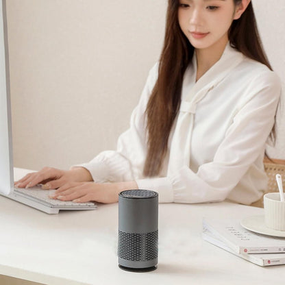 Portable Negative Ion Air Purifier Air Cleaner for Car Home Bedroom Grey V1263-JX-7216-1