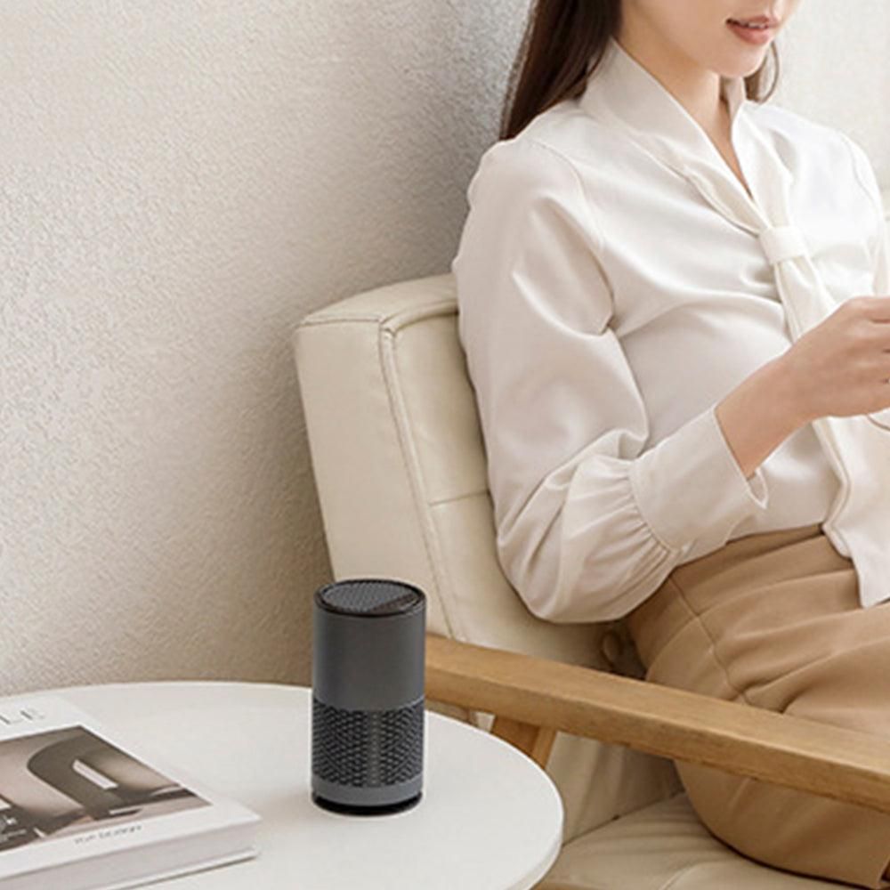 Portable Negative Ion Air Purifier Air Cleaner for Car Home Bedroom Grey V1263-JX-7216-1