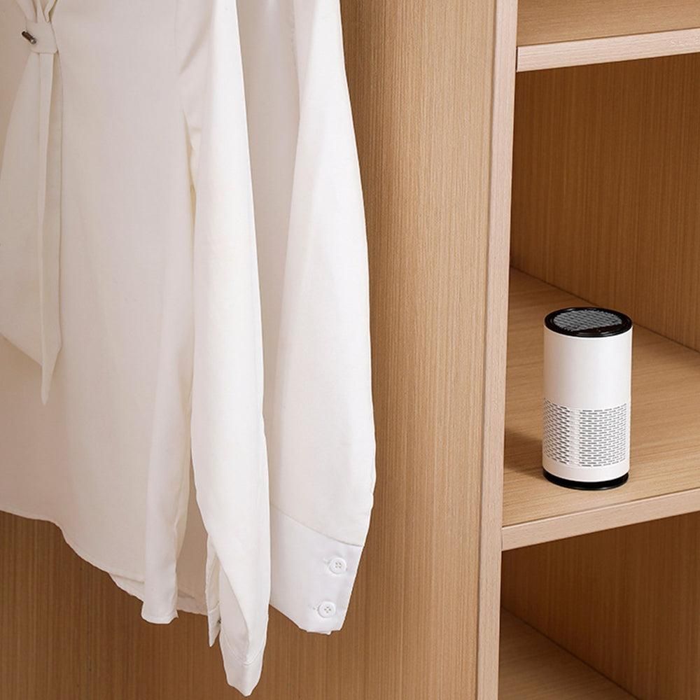 Portable Negative Ion Air Purifier Air Cleaner for Car Home Bedroom White V1263-JX-7216-2
