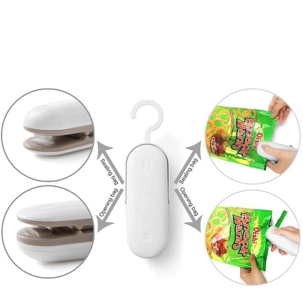 2 in 1 Heat Sealer and Cutter Mini Portable Bag Sealer Brown V1263-JX-7219-1