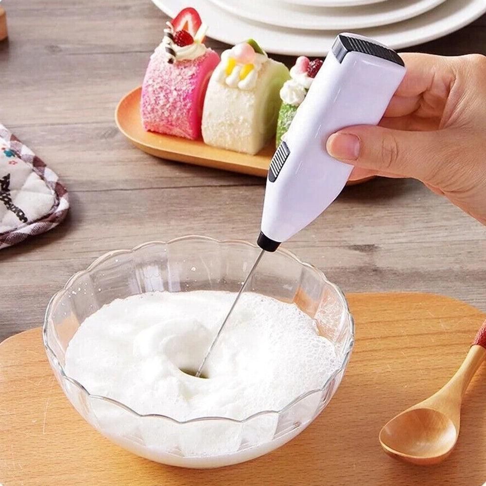 2Pcs Electric Mini Foamer Milk Frother Egg Beater Stirrer Whisk Mixer Kitchen Tool V1263-JX-7221
