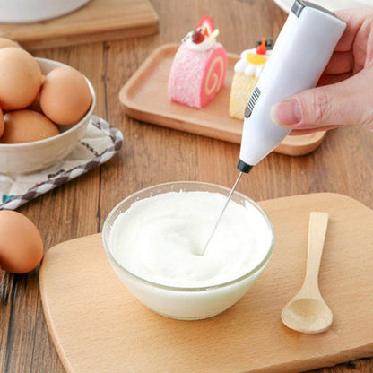 2Pcs Electric Mini Foamer Milk Frother Egg Beater Stirrer Whisk Mixer Kitchen Tool V1263-JX-7221