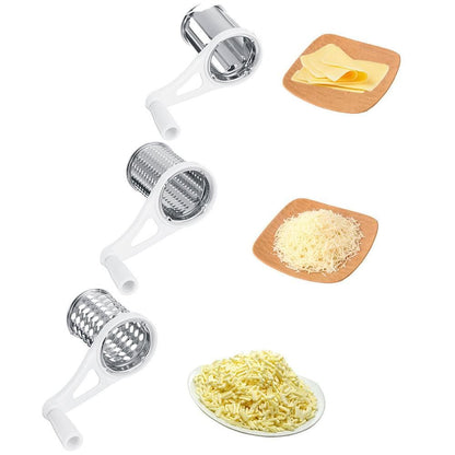 3 in 1 Handheld Manual Rotary Vegetable Chopper Cutter Meat Mincer Cheese Slicer Shredder V1263-JX-7222