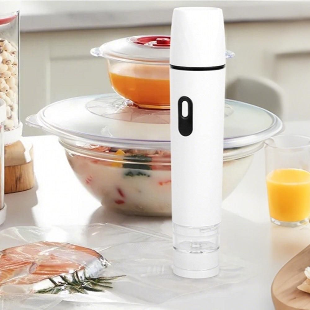 Compact Vacuum Sealer with 15 Reusable Bags V1263-JX-7225