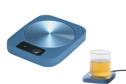 Electric Coffee Mug Warmer Milk Food Hot Plate Cup Warmer for Home Office Blue V1263-JX-7229-2