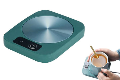 Electric Coffee Mug Warmer Milk Food Hot Plate Cup Warmer for Home Office Green V1263-JX-7229-3