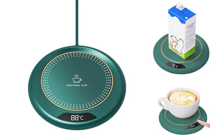 Electric Coffee Mug Warmer Milk Food Hot Plate Cup Warmer for Home Office Green V1263-JX-7229-3