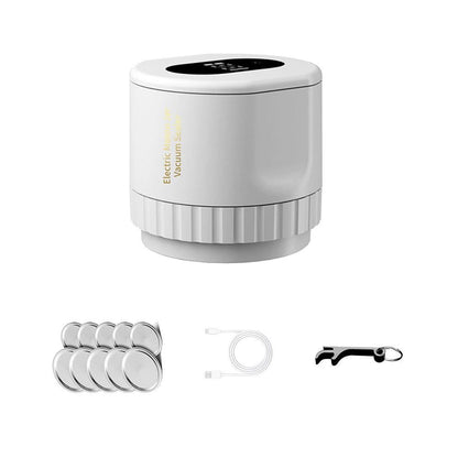 Electric Mason Vacuum Sealer Kit Digital Display Vacuum Sealer Food Storage White V1263-JX-7231-1