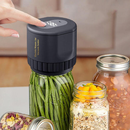 Electric Mason Vacuum Sealer Kit Digital Display Vacuum Sealer Food Storage Black V1263-JX-7231-2