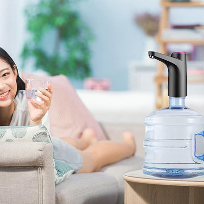 Electric Water Dispenser Pump Automatic Water Bottle Pump for Universal Bottle Black V1263-JX-7233-1