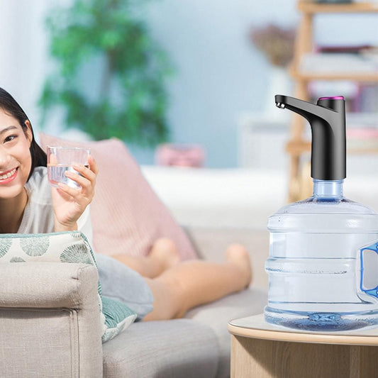 Electric Water Dispenser Pump Automatic Water Bottle Pump for Universal Bottle Black V1263-JX-7233-1