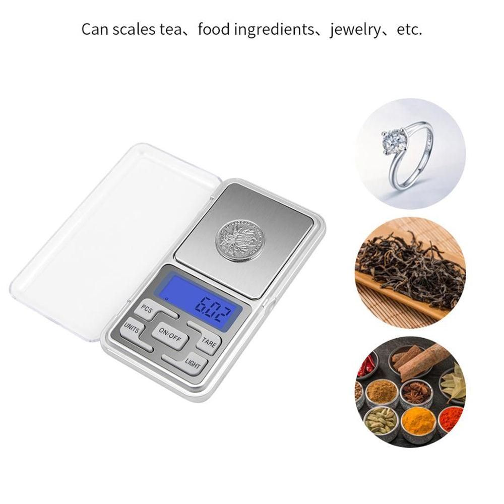 Mini Digital Pocket Scale 0.01g/500g Portable Kitchen LCD Gram Scale V1263-JX-7235
