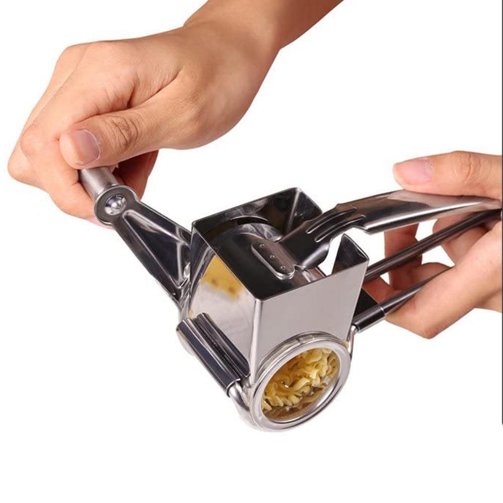 Stainless Steel Rotary Cheese Grater Cheese Cutter with 4 Rotary Drums Kitchen Tools V1263-JX-7239