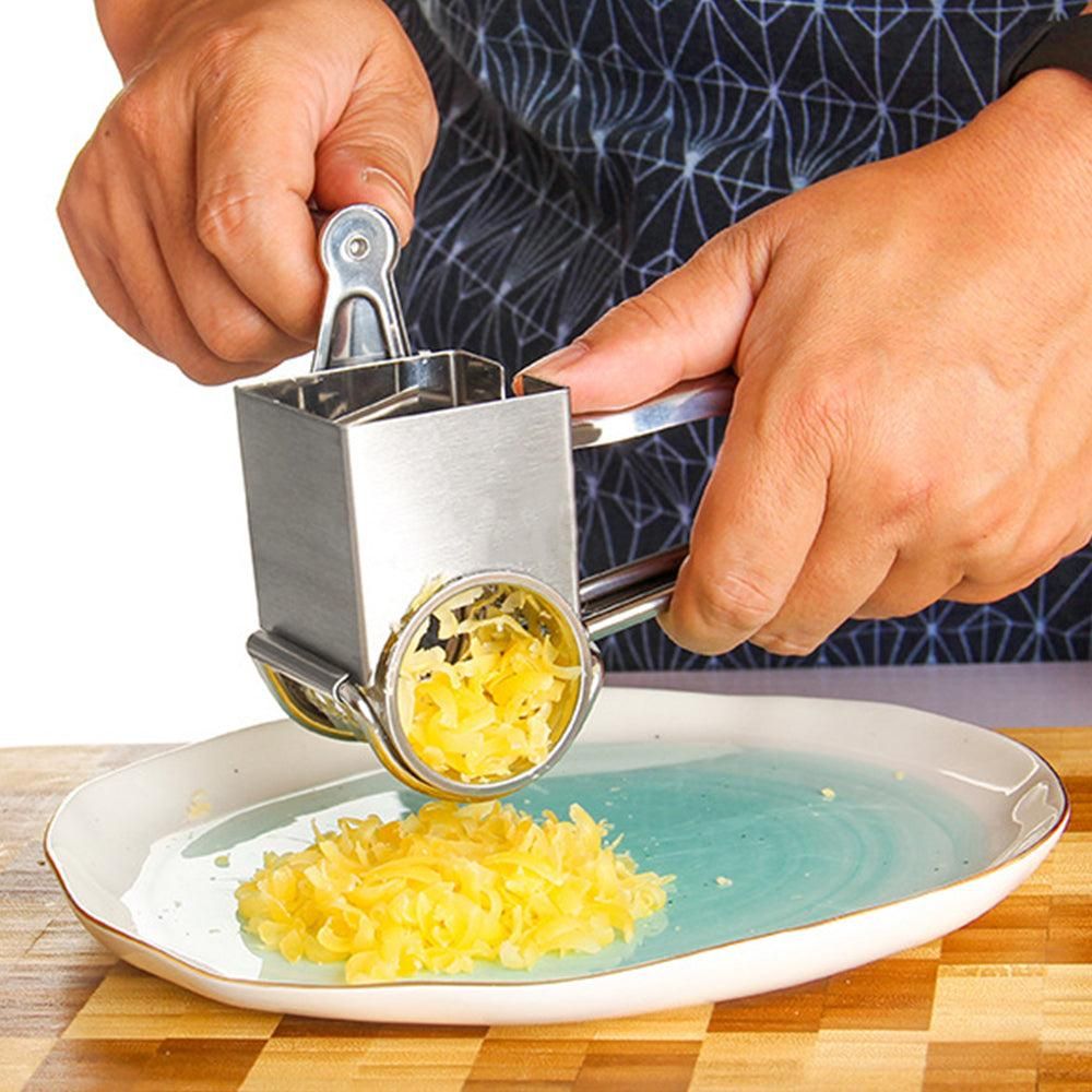 Stainless Steel Rotary Cheese Grater Cheese Cutter with 4 Rotary Drums Kitchen Tools V1263-JX-7239