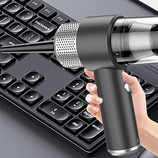 4-in-1 Handheld Car Vacuum Cleaner Portable Cordless Air Duster with LED Light for Car Home Office Black V1263-JX-7246-1