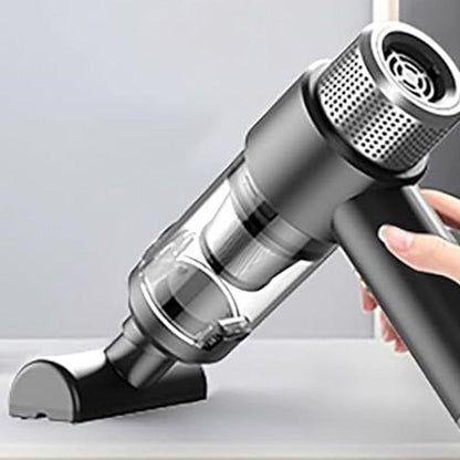 4-in-1 Handheld Car Vacuum Cleaner Portable Cordless Air Duster with LED Light for Car Home Office Black V1263-JX-7246-1
