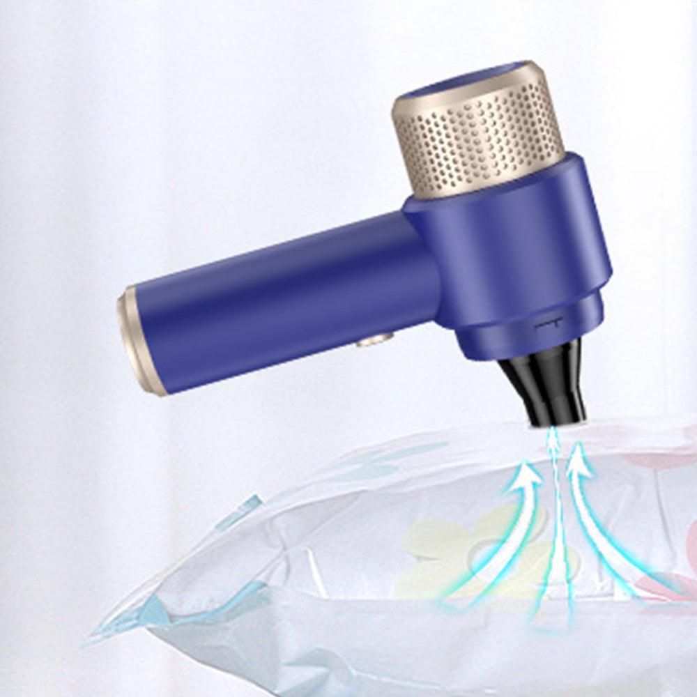 4-in-1 Handheld Car Vacuum Cleaner Portable Cordless Air Duster with LED Light for Car Home Office Blue V1263-JX-7246-2