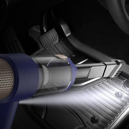 4-in-1 Handheld Car Vacuum Cleaner Portable Cordless Air Duster with LED Light for Car Home Office Blue V1263-JX-7246-2