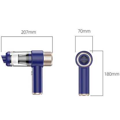 4-in-1 Handheld Car Vacuum Cleaner Portable Cordless Air Duster with LED Light for Car Home Office Blue V1263-JX-7246-2