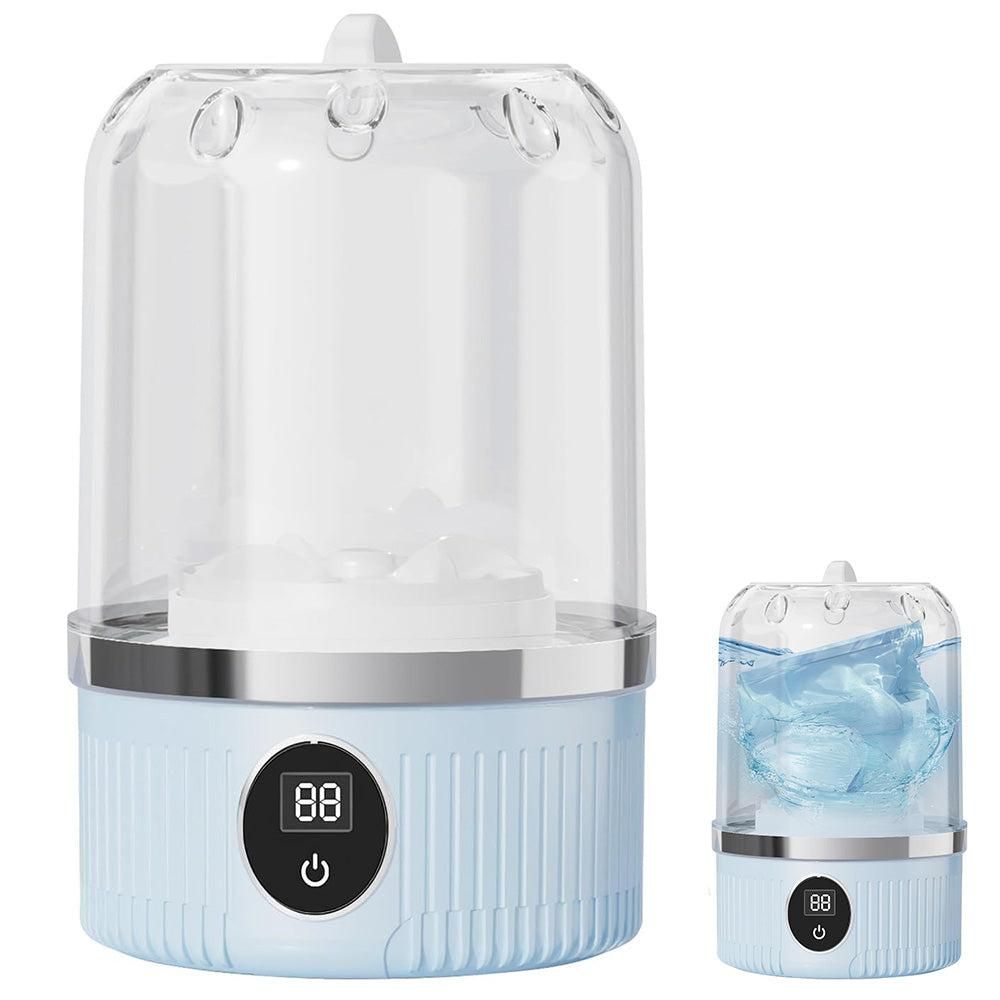 Mini Portable Washing Machine Rechargeable Small Clothes Washer for Travel Use Blue V1263-JX-7248-1