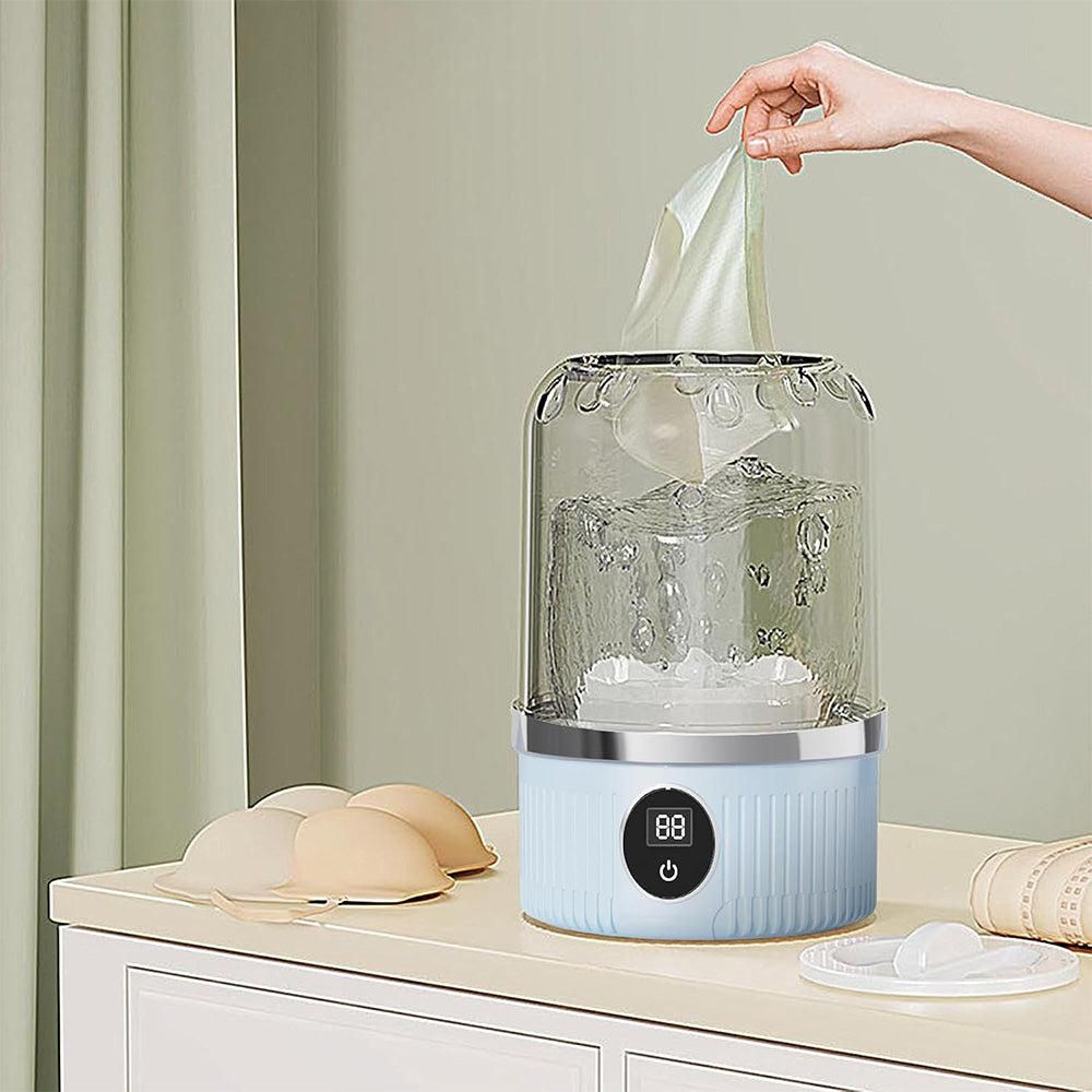Mini Portable Washing Machine Rechargeable Small Clothes Washer for Travel Use Blue V1263-JX-7248-1