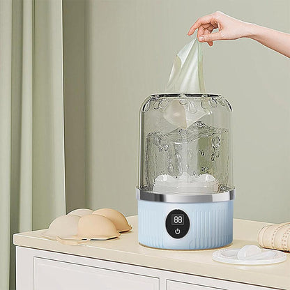 Mini Portable Washing Machine Rechargeable Small Clothes Washer for Travel Use Blue V1263-JX-7248-1