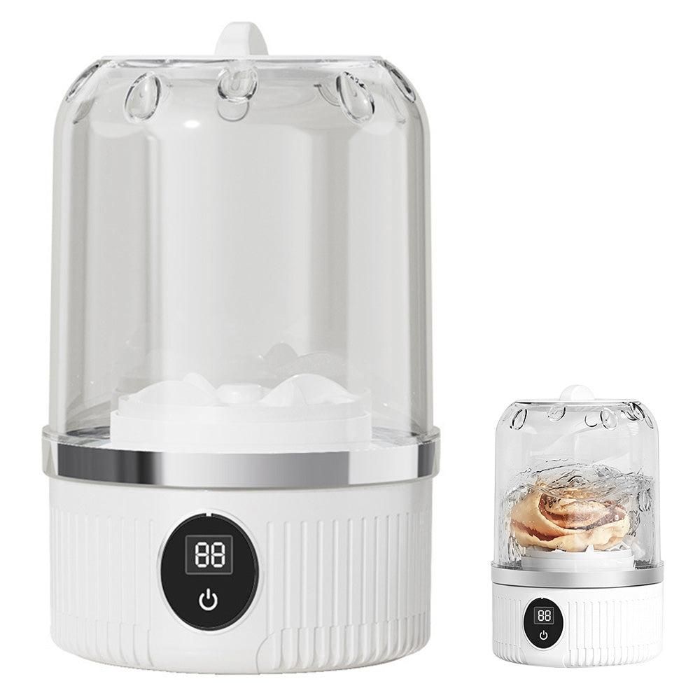 Mini Portable Washing Machine Rechargeable Small Clothes Washer for Travel Use White V1263-JX-7248-2