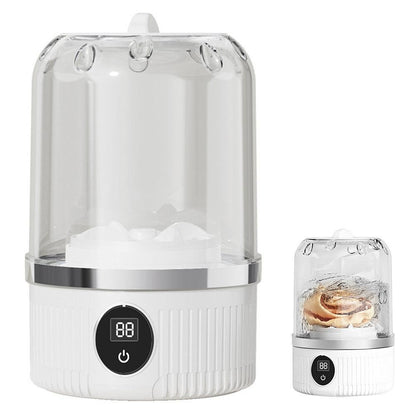 Mini Portable Washing Machine Rechargeable Small Clothes Washer for Travel Use White V1263-JX-7248-2