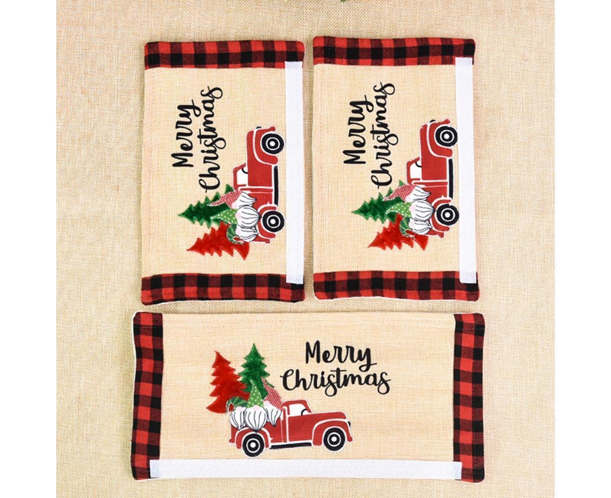 3Pcs Christmas Refrigerator Microwave Oven Door Handle Cover Sleeve Decoration V1263-JX-725