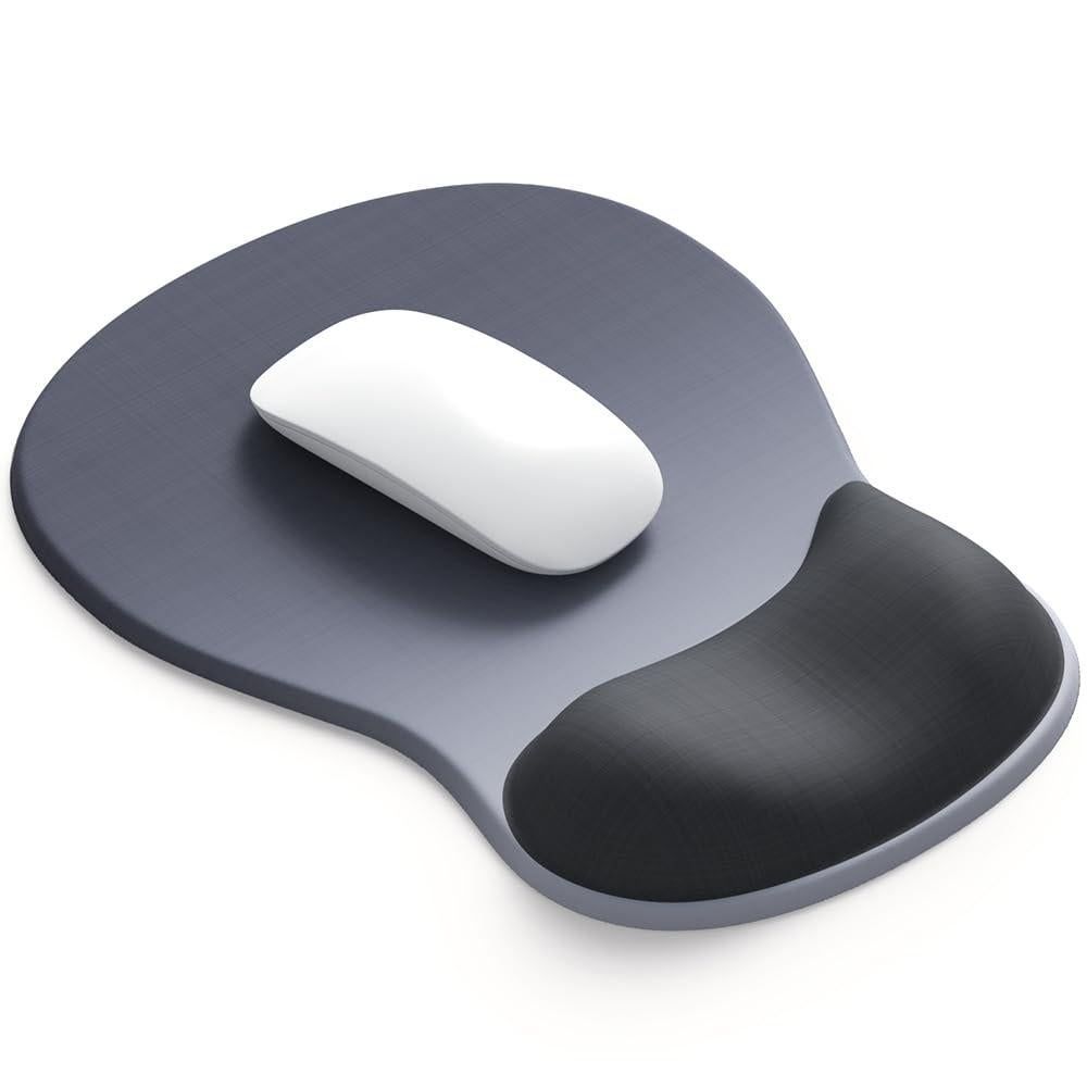 Gel Wrist Rest Mouse Pad Non-Slip Ergonomic Mouse Mat for Computer and Laptop Blue V1263-JX-7250-1