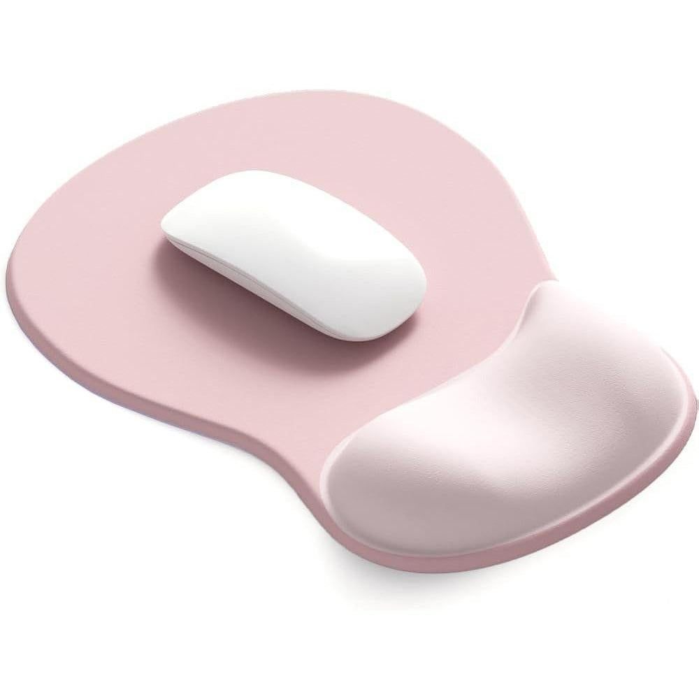 Gel Wrist Rest Mouse Pad Non-Slip Ergonomic Mouse Mat for Computer and Laptop Pink V1263-JX-7250-2