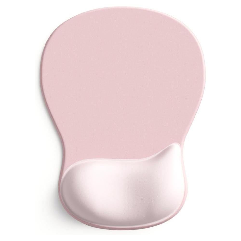 Gel Wrist Rest Mouse Pad Non-Slip Ergonomic Mouse Mat for Computer and Laptop Pink V1263-JX-7250-2