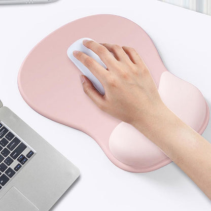 Gel Wrist Rest Mouse Pad Non-Slip Ergonomic Mouse Mat for Computer and Laptop Pink V1263-JX-7250-2