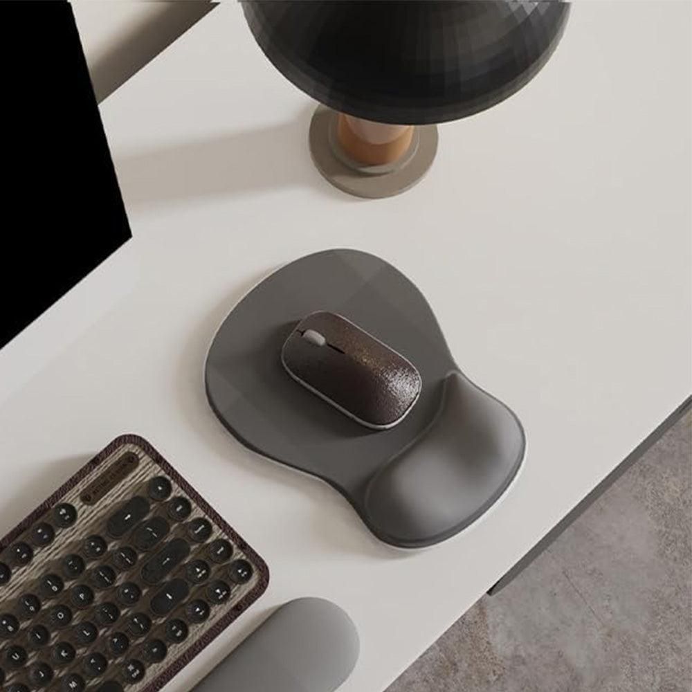 Gel Wrist Rest Mouse Pad Non-Slip Ergonomic Mouse Mat for Computer and Laptop Black V1263-JX-7250-3