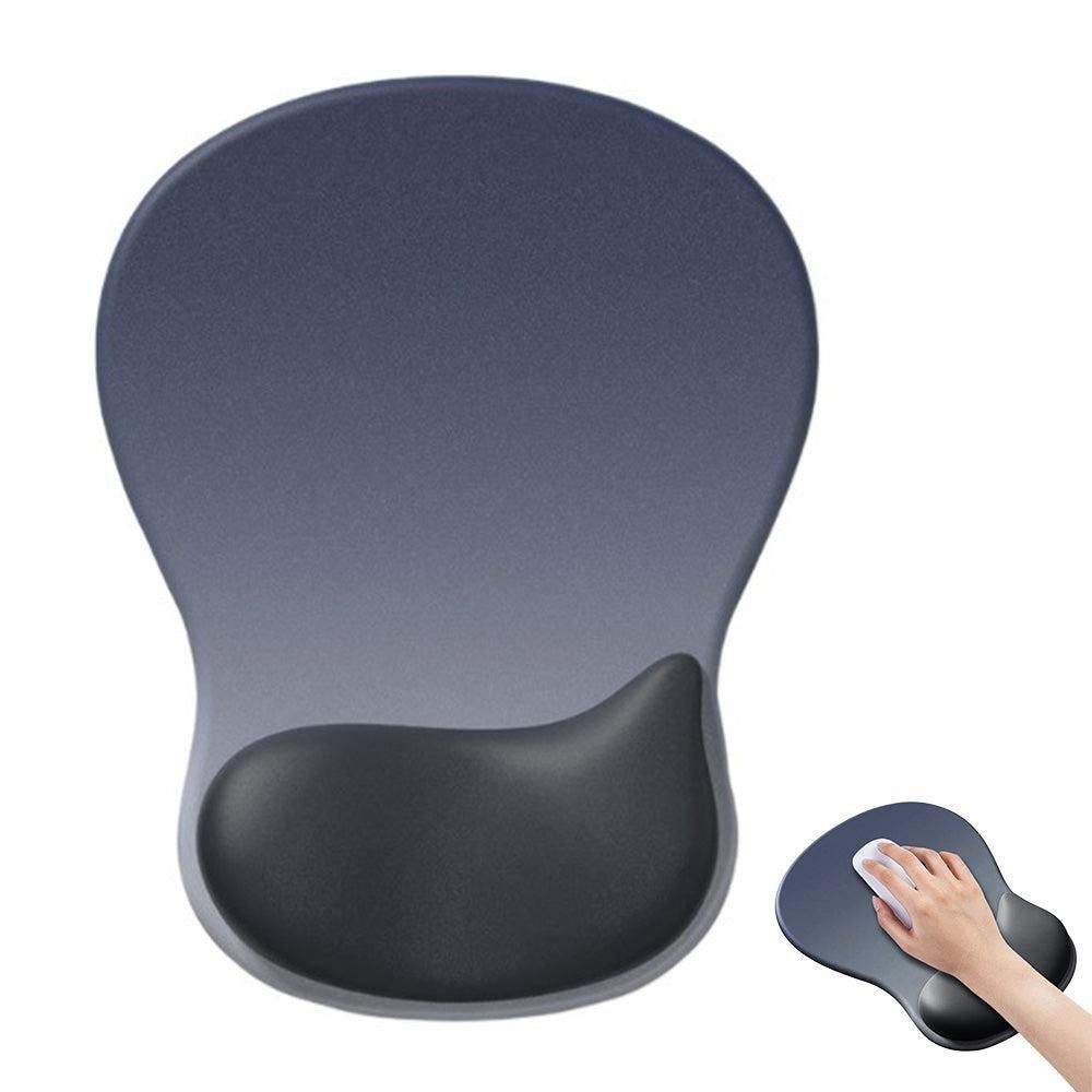 Gel Wrist Rest Mouse Pad Non-Slip Ergonomic Mouse Mat for Computer and Laptop Black V1263-JX-7250-3