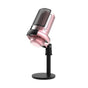 USB Condenser Gaming Microphone with RGB Lighting Adjustable Stand for Recording Streaming Pink V1263-JX-7251-1
