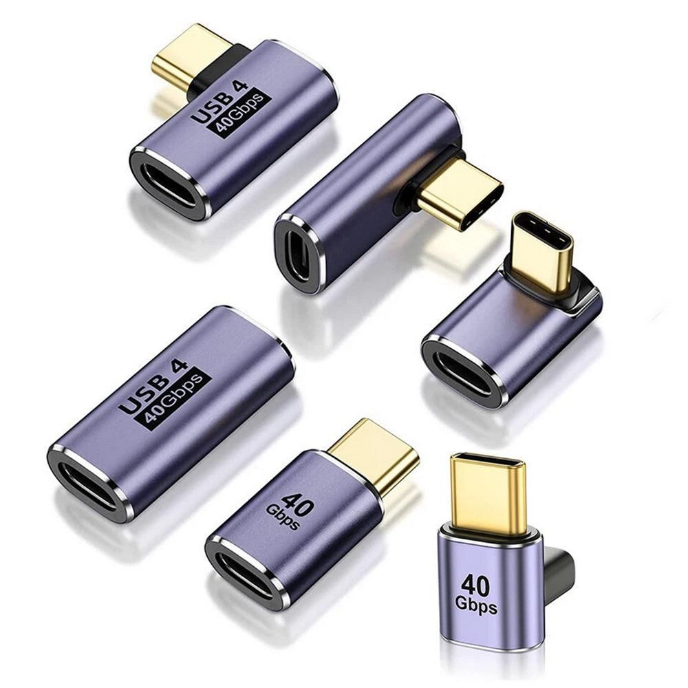 6Pcs Type-C USB4 40Gbps High-Speed Data Adapter Set V1263-JX-7255