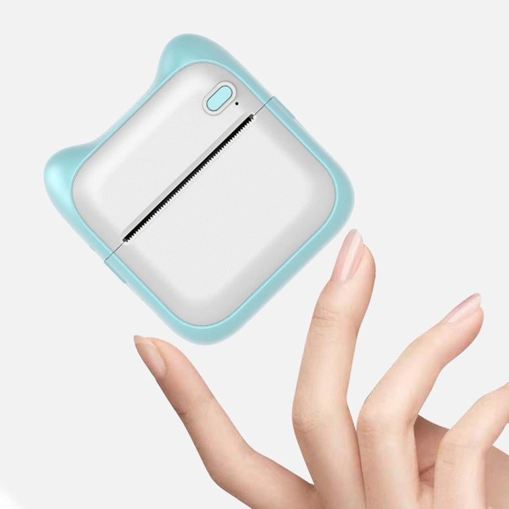 Pocket Bluetooth Thermal Printer Wireless Mobile Inkless Printer for Home Office Cyan V1263-JX-7261-1