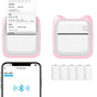 Pocket Bluetooth Thermal Printer Wireless Mobile Inkless Printer for Home Office Pink V1263-JX-7261-2