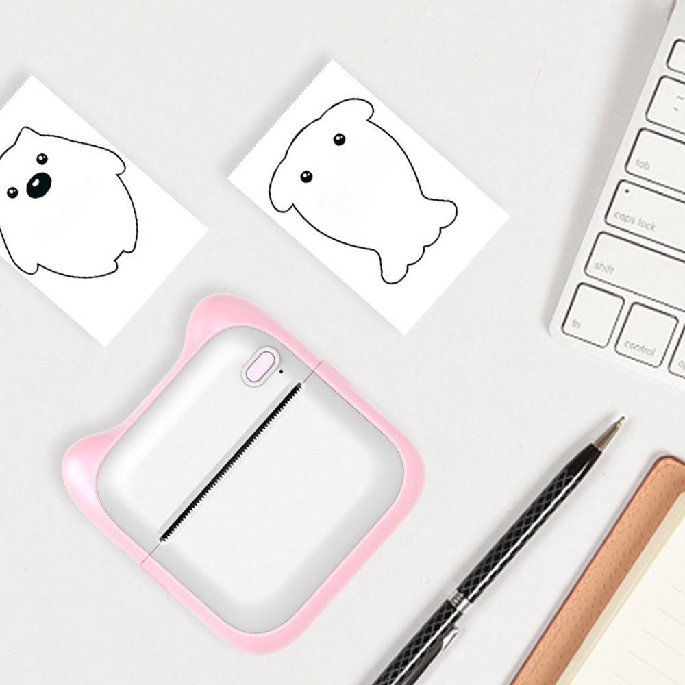Pocket Bluetooth Thermal Printer Wireless Mobile Inkless Printer for Home Office Pink V1263-JX-7261-2