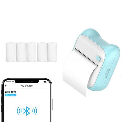 Pocket Bluetooth Thermal Printer Wireless Mobile Inkless Printer for Home Office Pink V1263-JX-7261-2