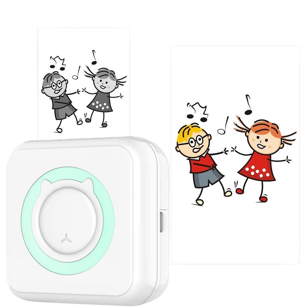 Portable Bluetooth Wireless Mini Printer Heat-Sensitive Print Maker Green V1263-JX-7262-2
