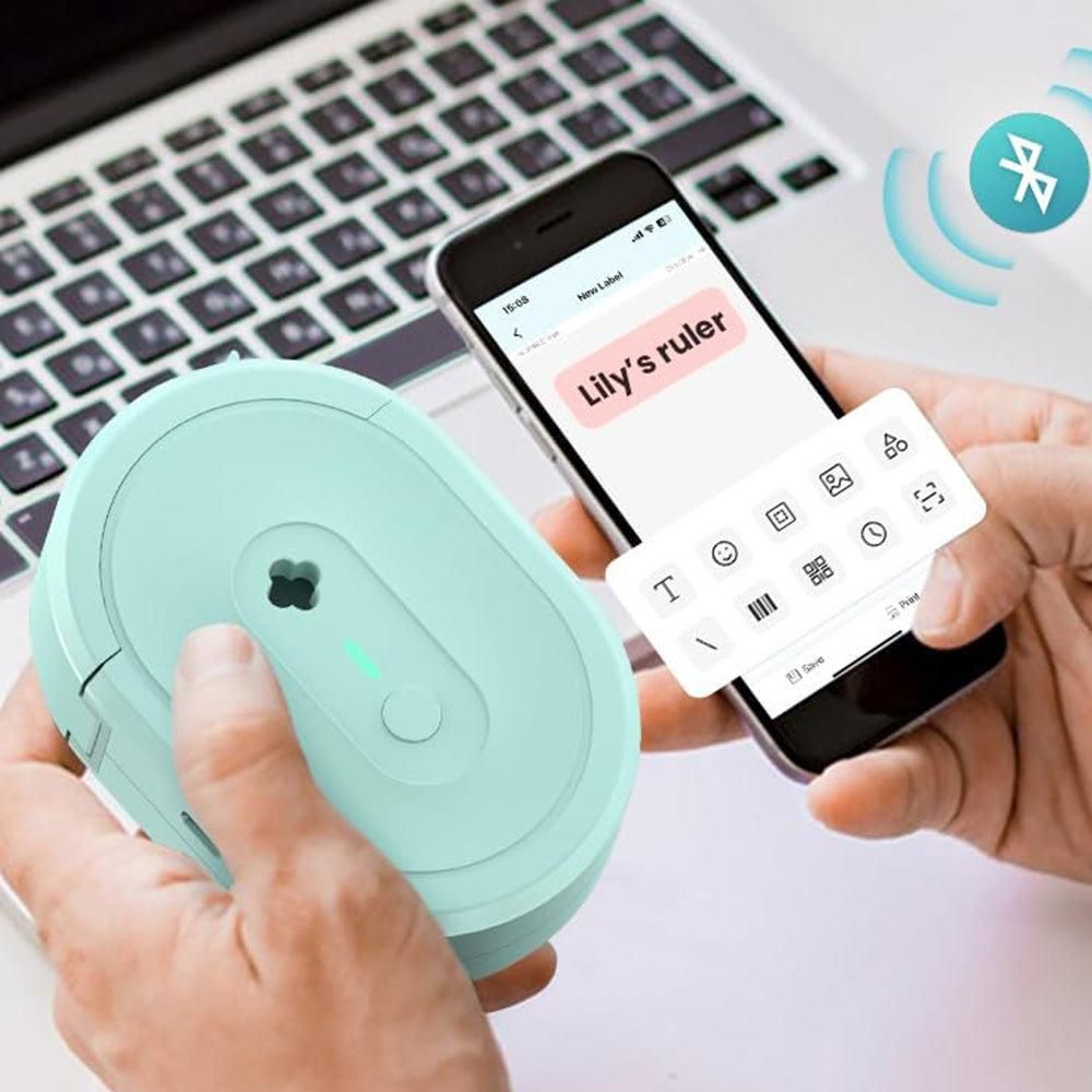 Wireless Mini Label Maker with Tape - Bluetooth Thermal Label Printer V1263-JX-7264